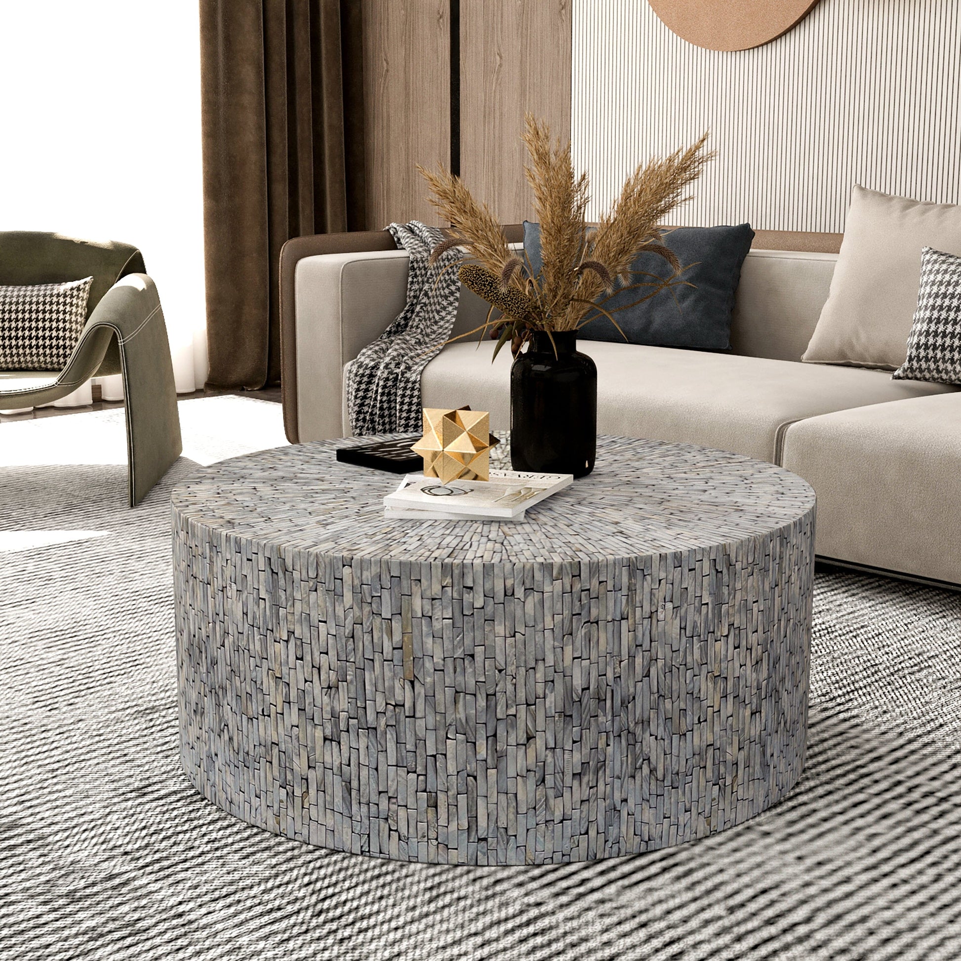 Pearl Peak Handcrafted Coffee Table - decorstore