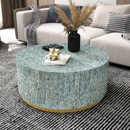 Tidal Tranquility Mother of Pearl Coffee Table - decorstore