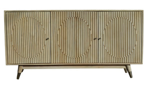 Corrugated Ash Hardwood Handmade Sideboard - decorstore