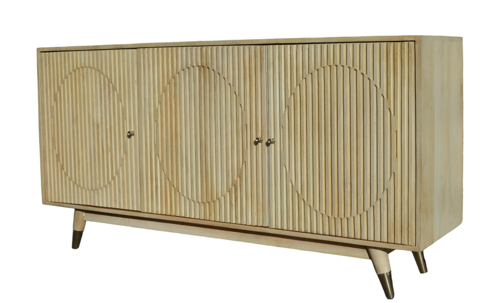 Corrugated Ash Hardwood Handmade Sideboard - decorstore