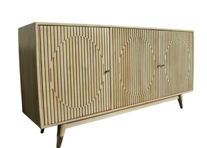 Corrugated Ash Hardwood Handmade Sideboard - decorstore