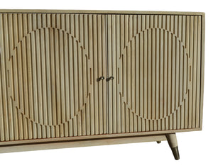 Corrugated Ash Hardwood Handmade Sideboard - decorstore