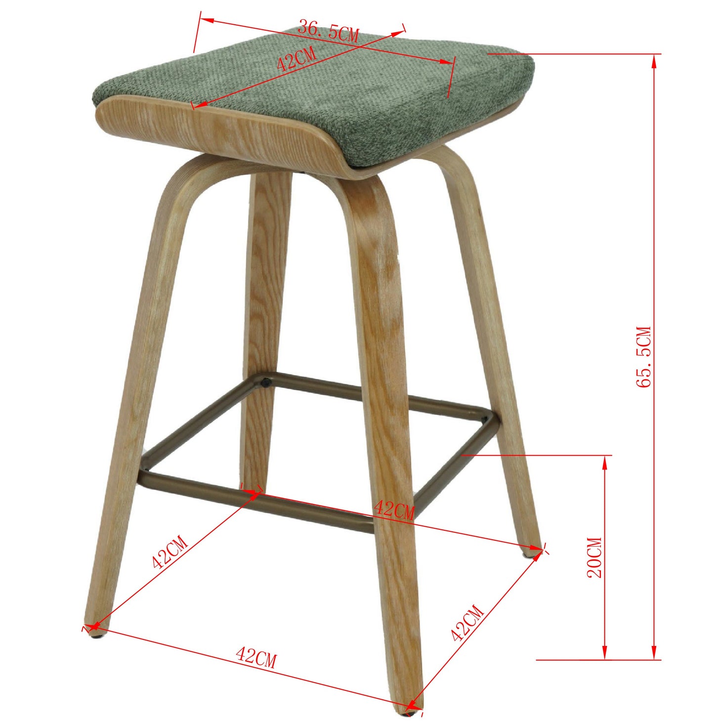 Evergreen Weave Upholstered Bar Stool