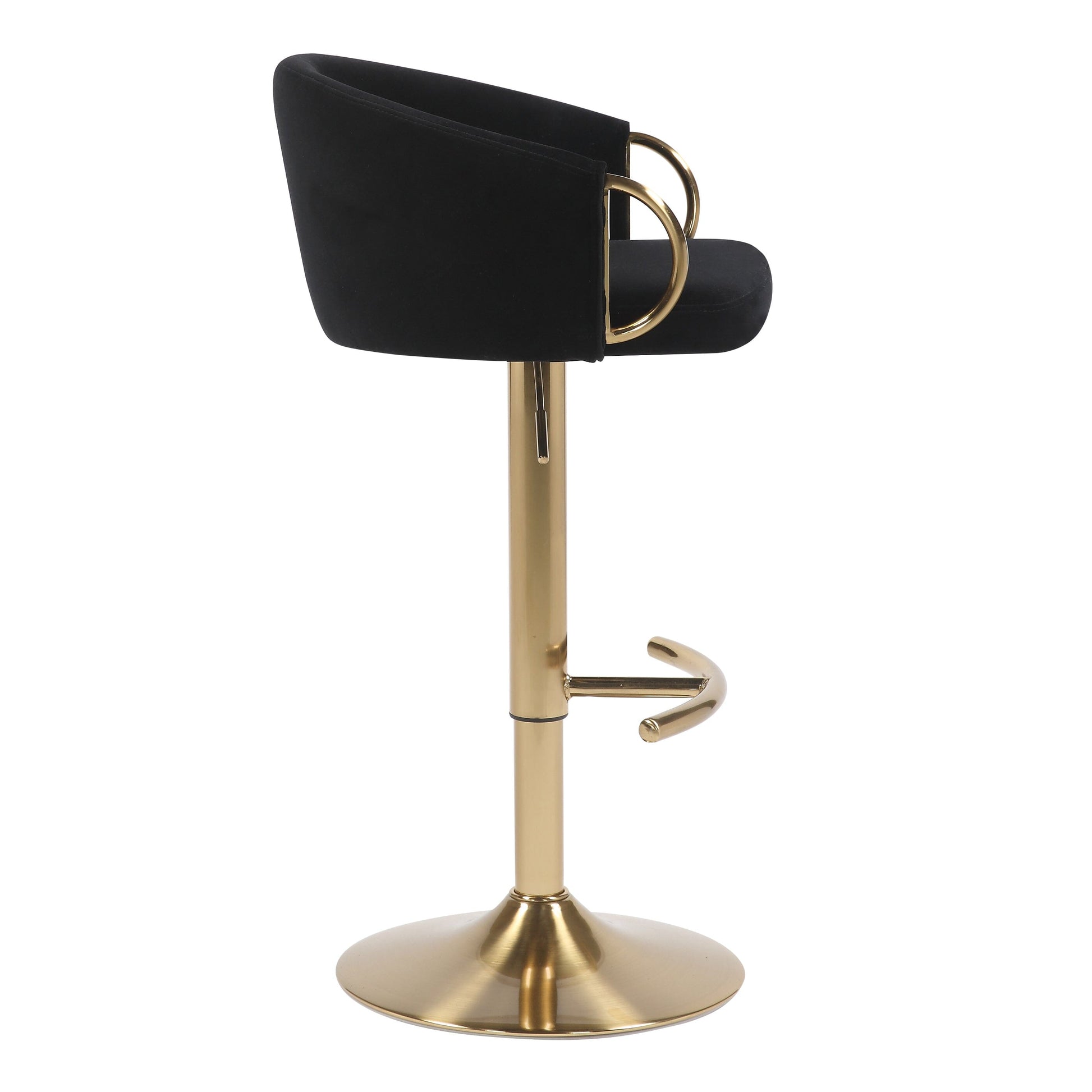 Noir Gold Gas Lift Bar Stool - decorstore