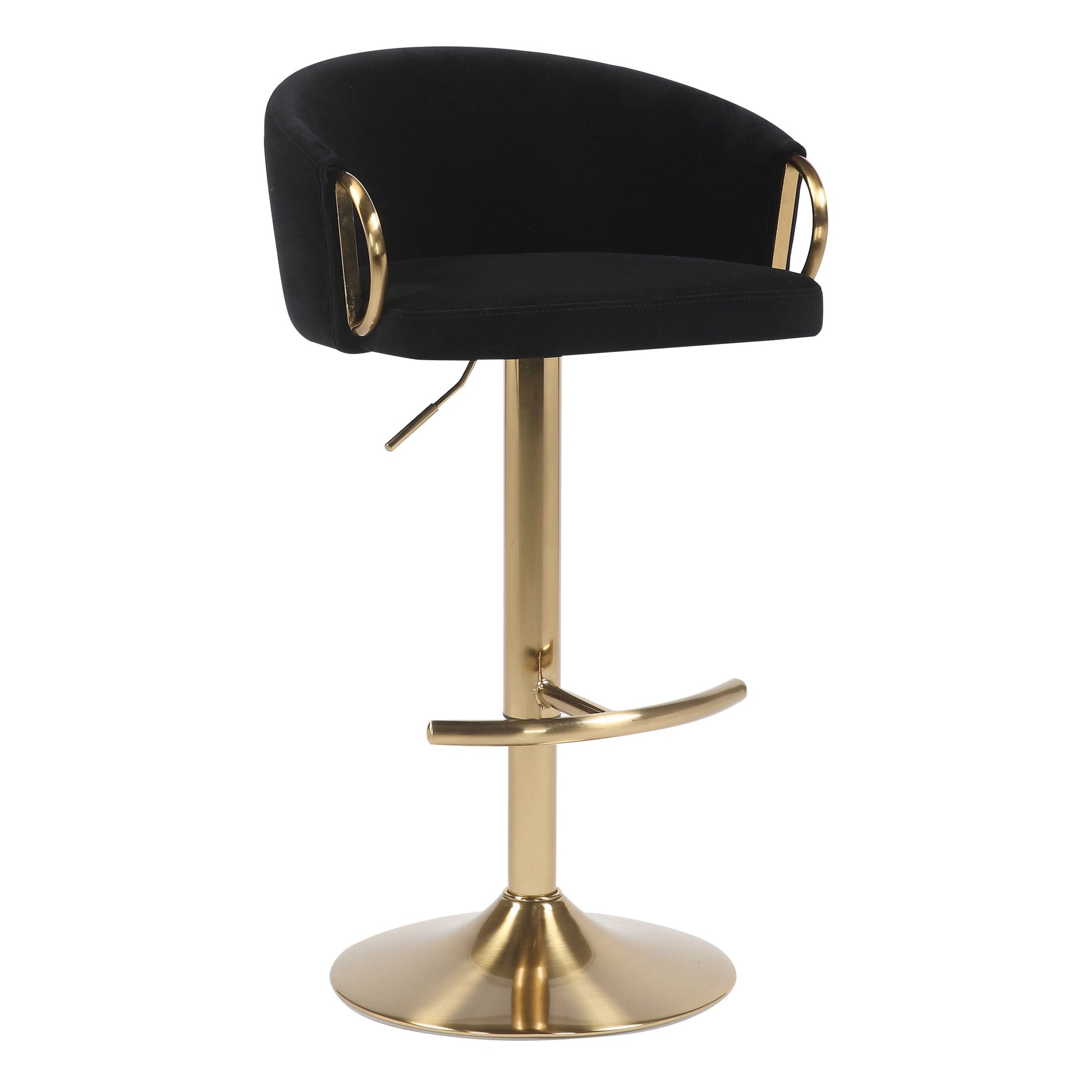 Noir Gold Gas Lift Bar Stool - decorstore