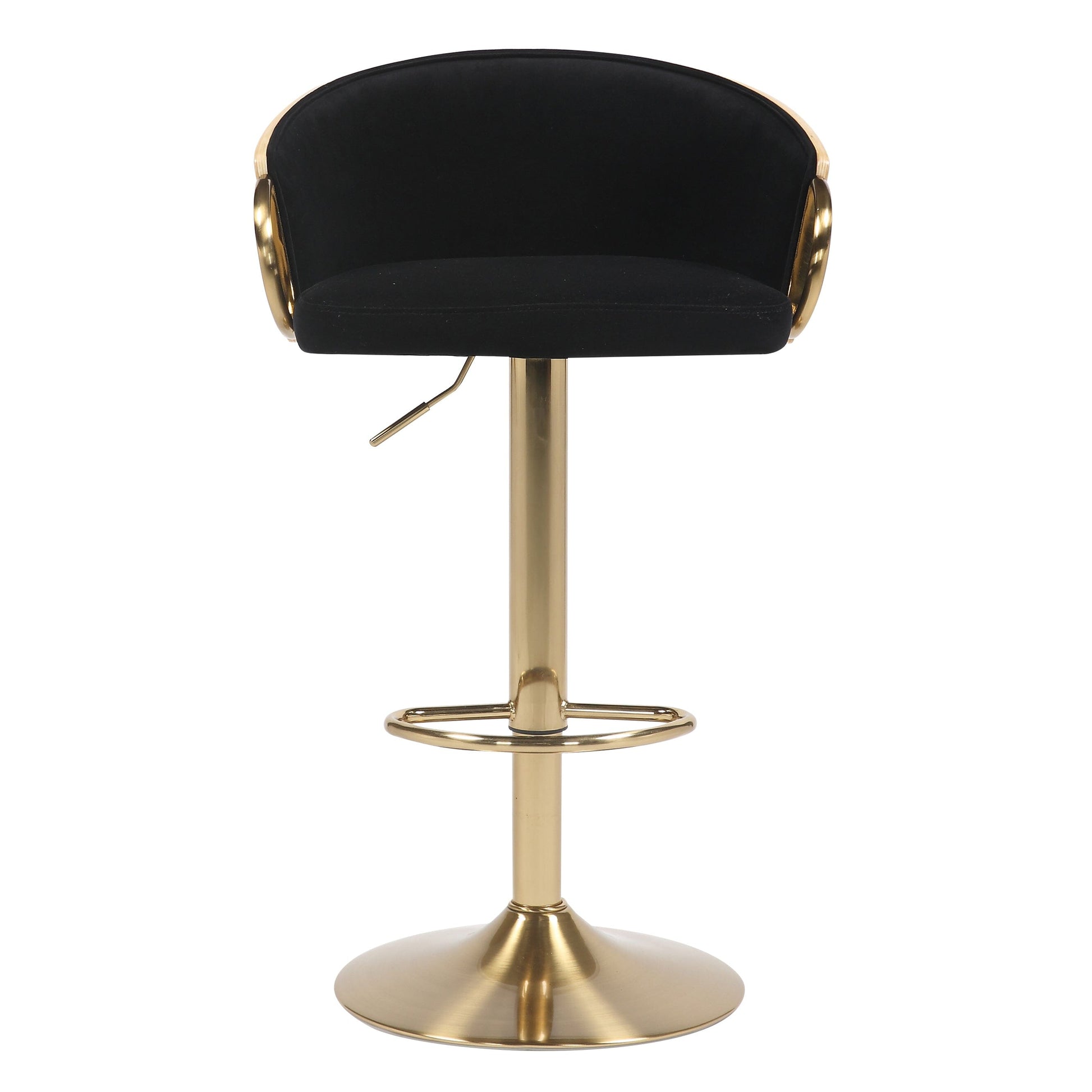 Midnight Gold Gas Lift Bar Stool - decorstore