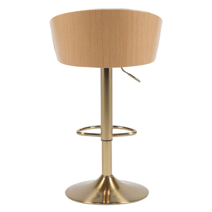 Midnight Gold Gas Lift Bar Stool - decorstore