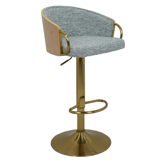 Luxury Grey/Gold Accent Bar Stool