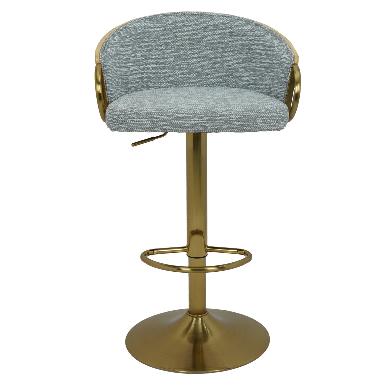Luxury Grey/Gold Accent Bar Stool