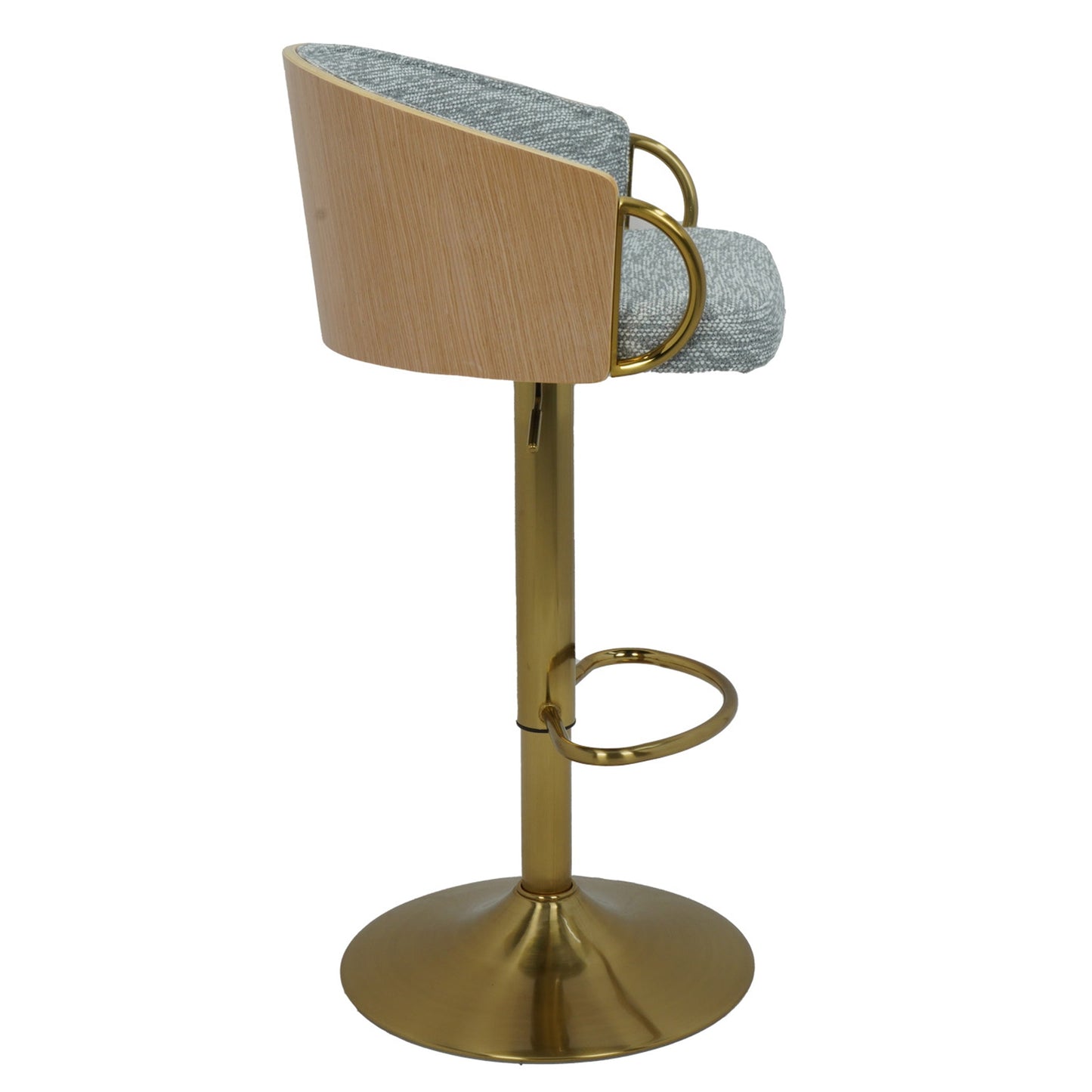 Luxury Grey/Gold Accent Bar Stool