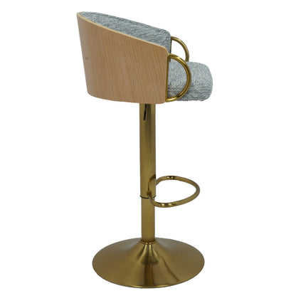 Luxury Grey/Gold Accent Bar Stool