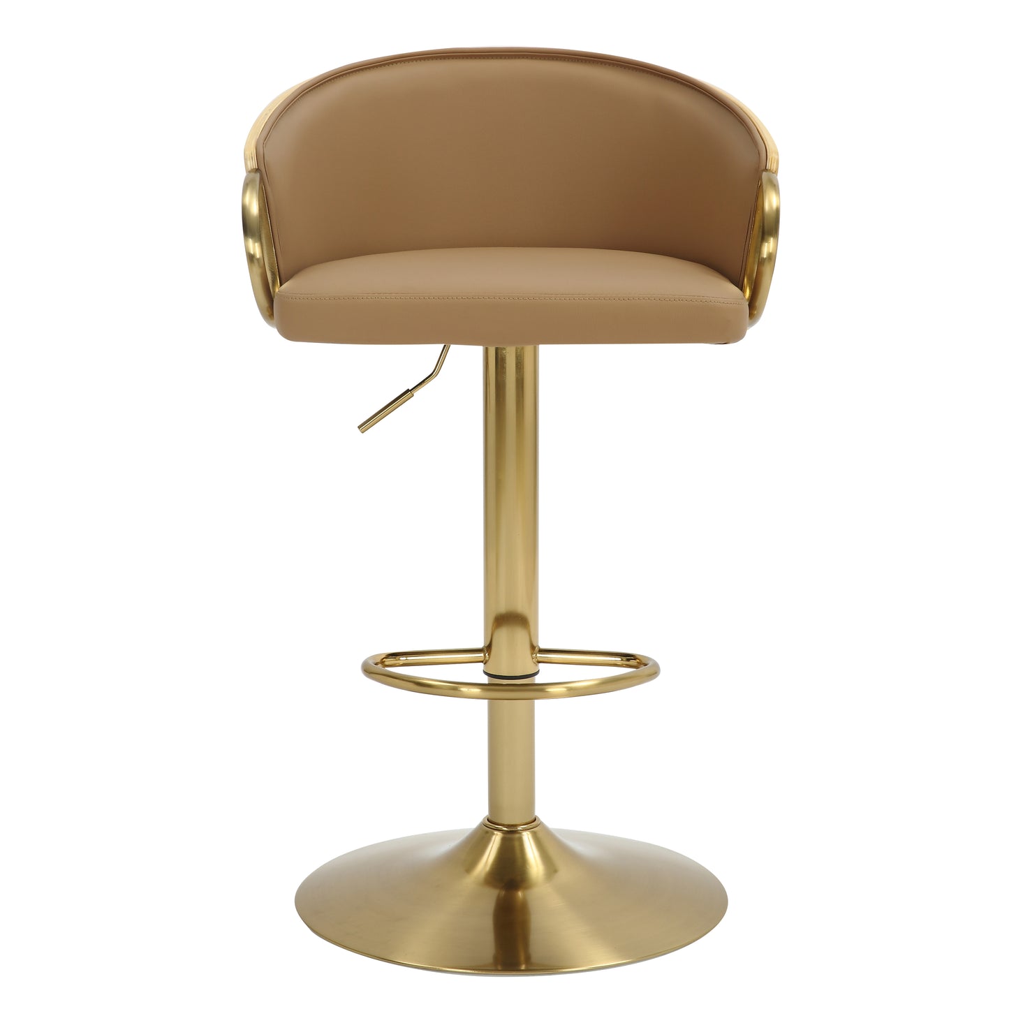 Evander Gold Gas Lift Bar Stool - decorstore