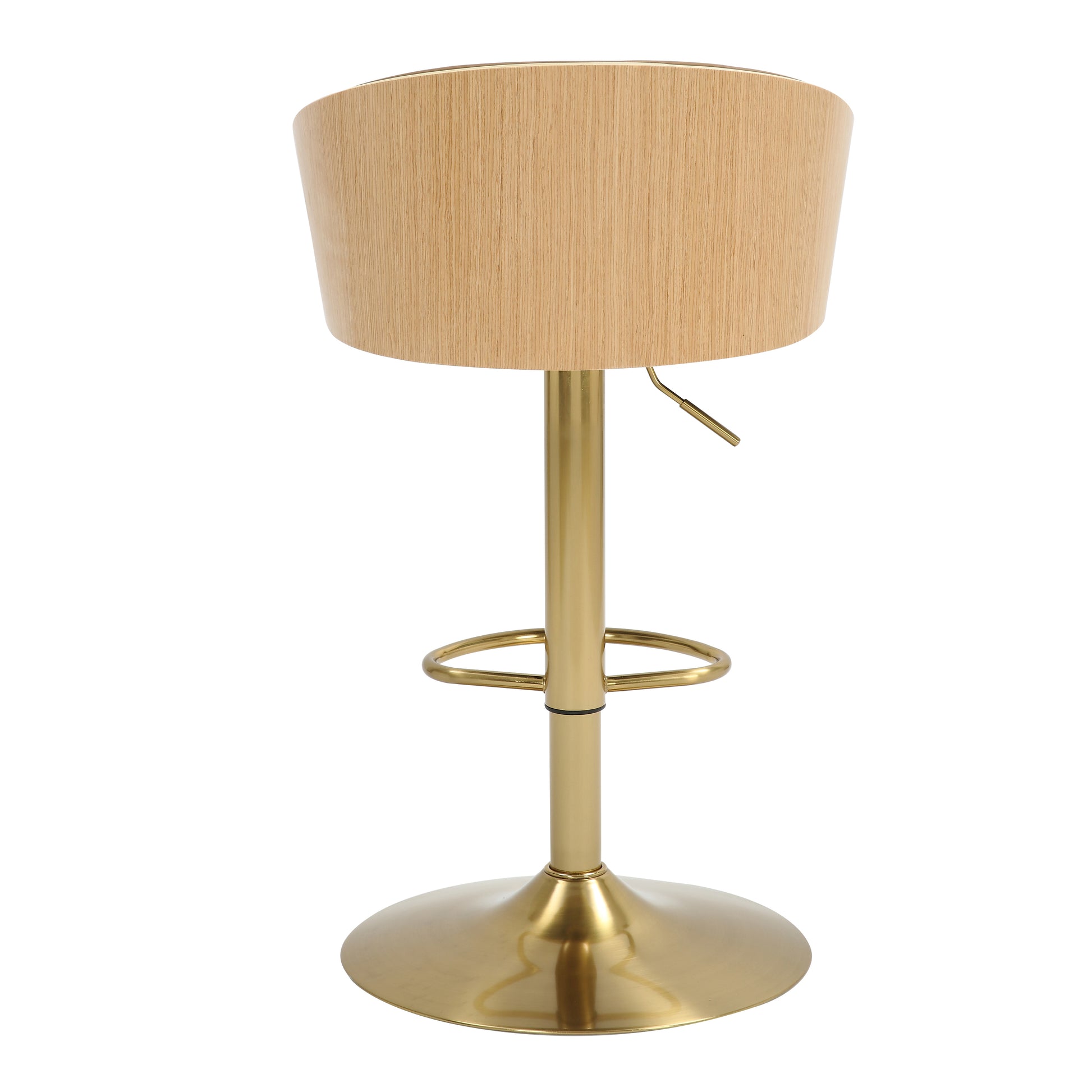 Evander Gold Gas Lift Bar Stool - decorstore