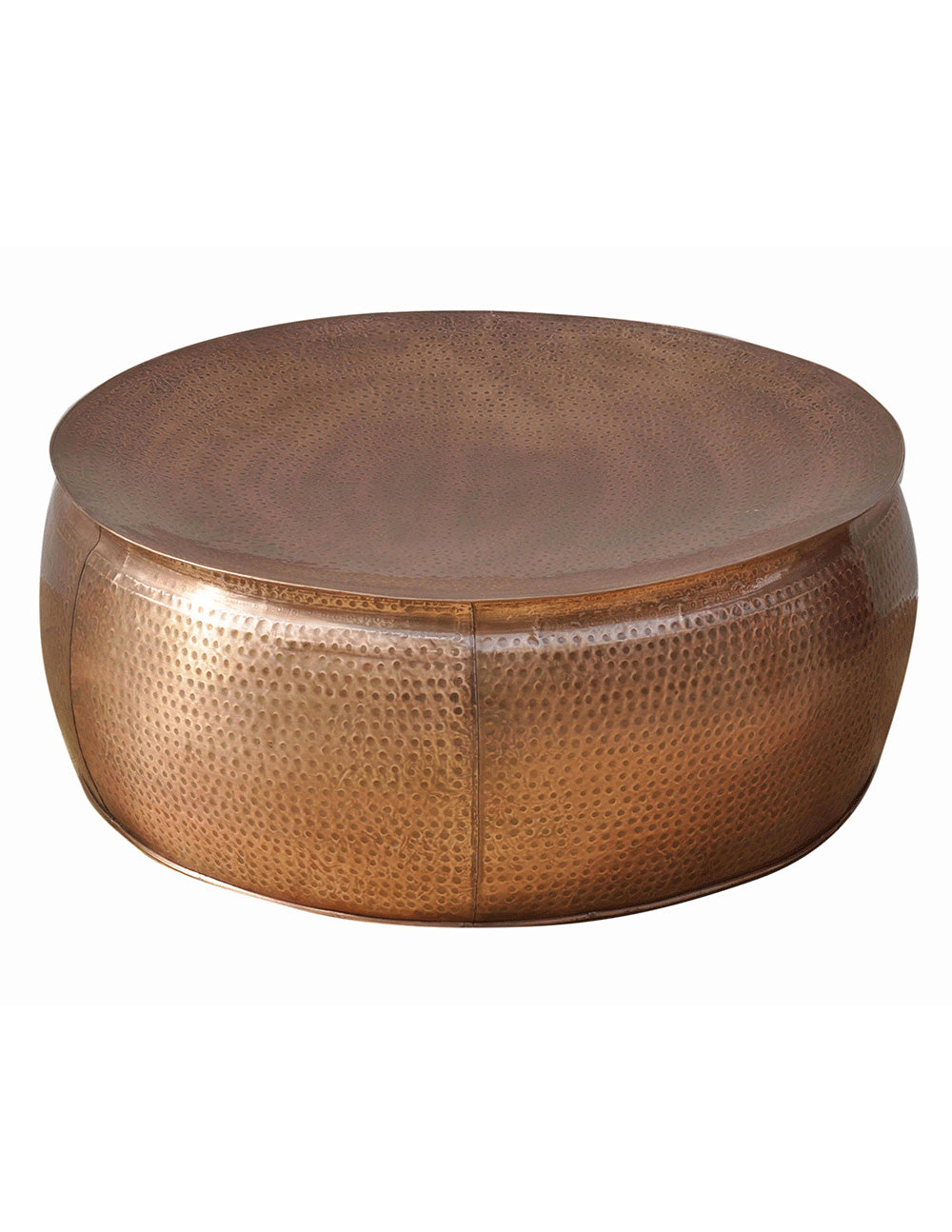 Bronze Look Drum Coffee Table - decorstore