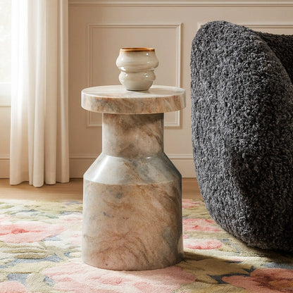Haze Solid Marble Side Table - decorstore