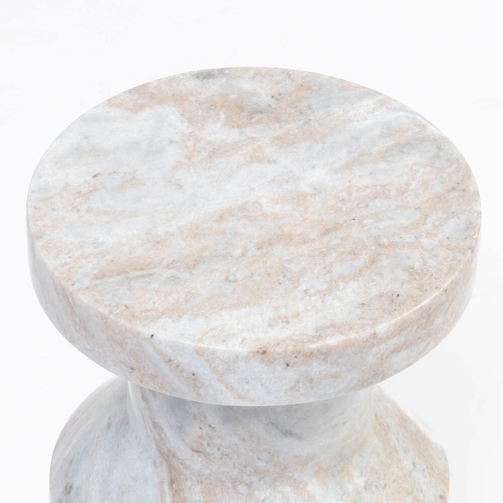 Haze Solid Marble Side Table - decorstore