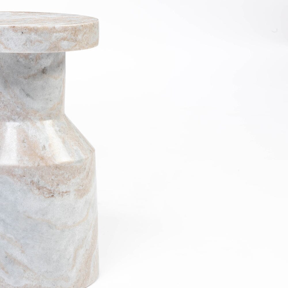 Haze Solid Marble Side Table - decorstore