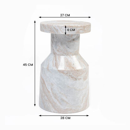 Haze Solid Marble Side Table - decorstore