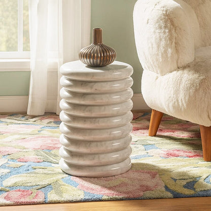 Apex Solid Marble Side Table - decorstore