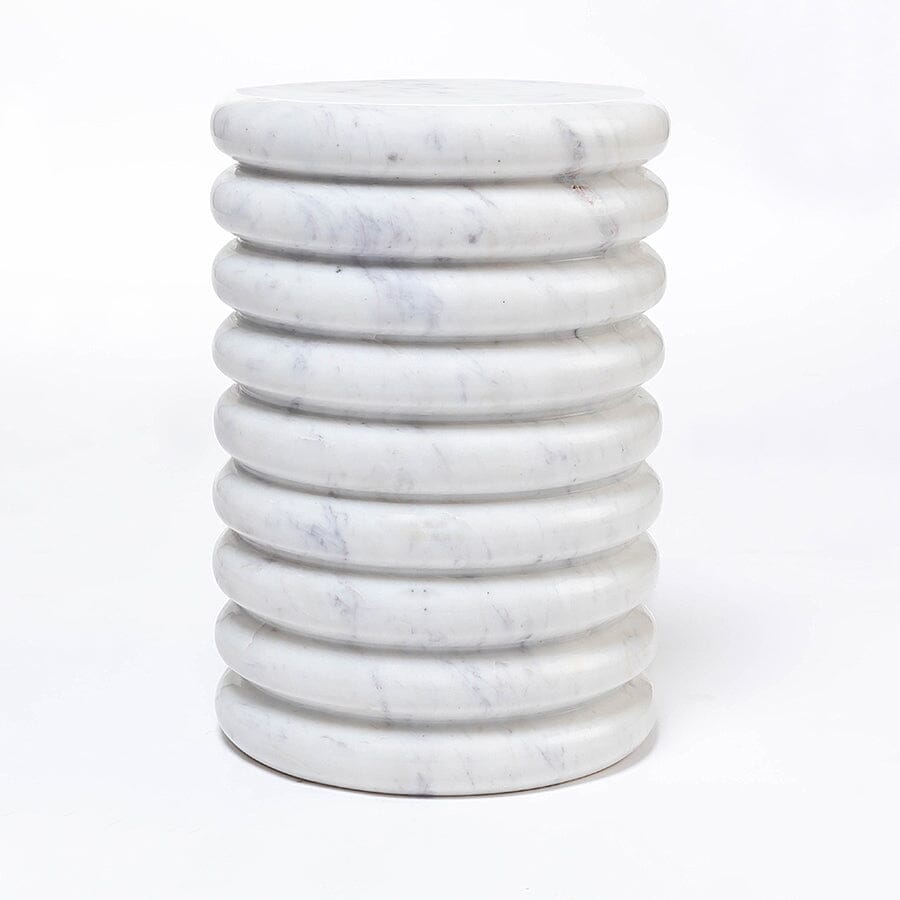 Apex Solid Marble Side Table - decorstore