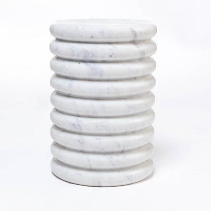 Apex Solid Marble Side Table - decorstore