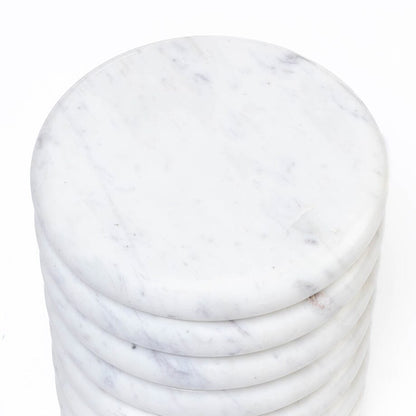Apex Solid Marble Side Table - decorstore