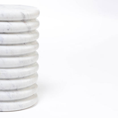 Apex Solid Marble Side Table - decorstore