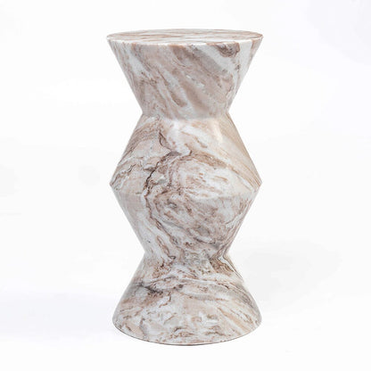 Toffee Vein Solid Marble Side Table - decorstore