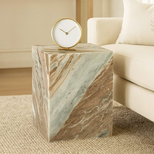 Tranquility Solid Marble Side Table - decorstore