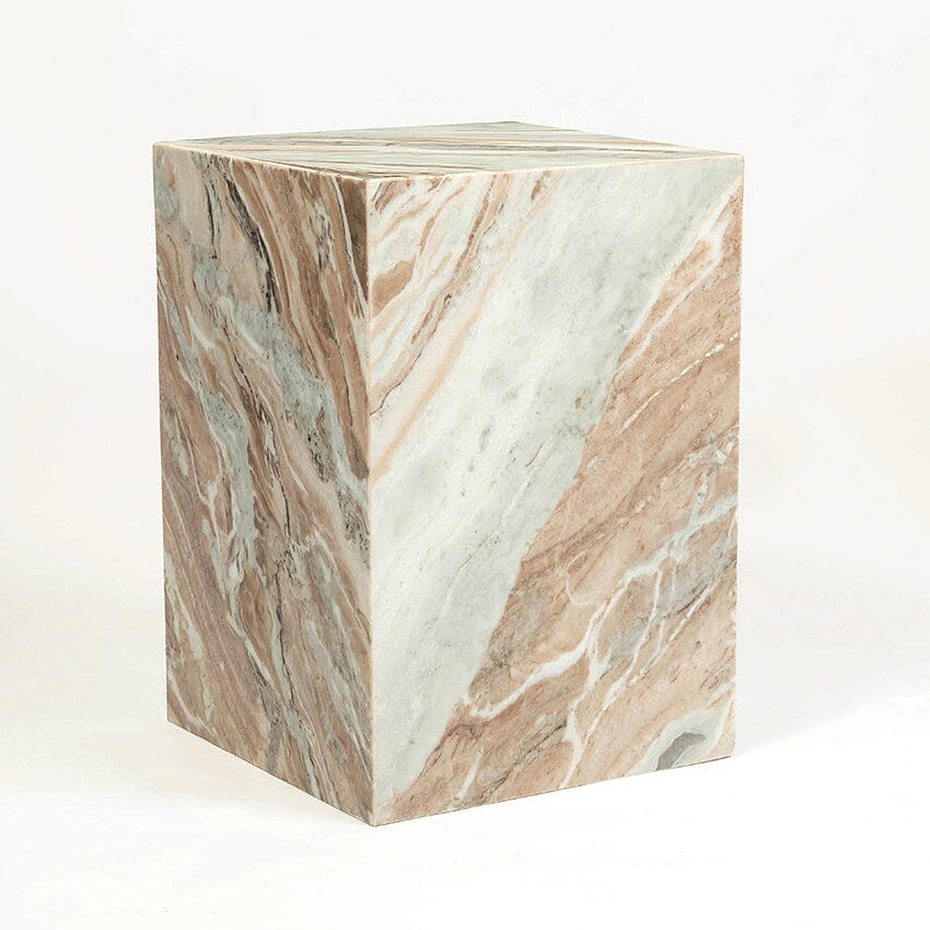 Tranquility Solid Marble Side Table - decorstore