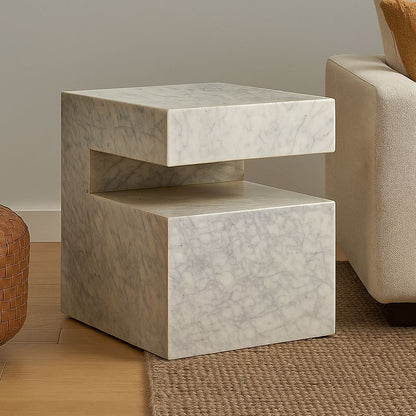 Oasis Solid Marble Side Table - decorstore