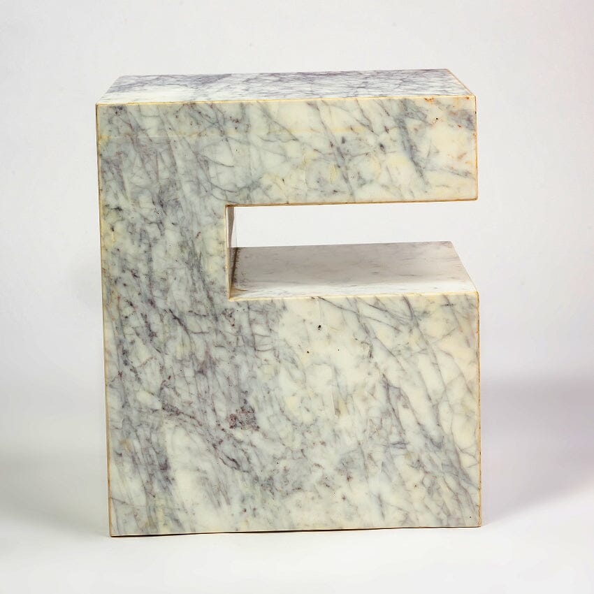 Oasis Solid Marble Side Table - decorstore