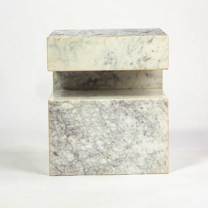 Oasis Solid Marble Side Table - decorstore