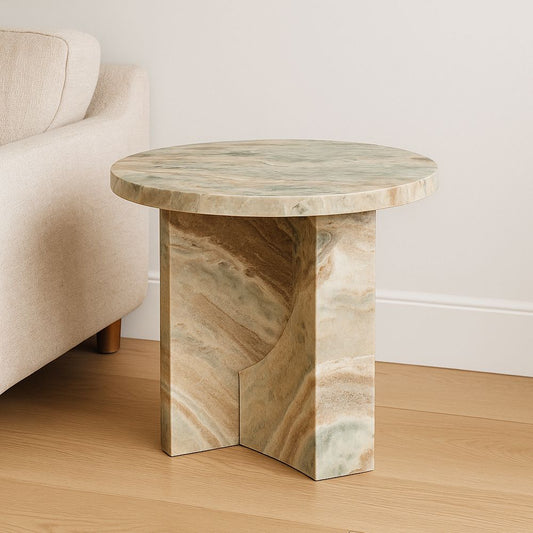 Obelisk Solid Marble Side Table - decorstore