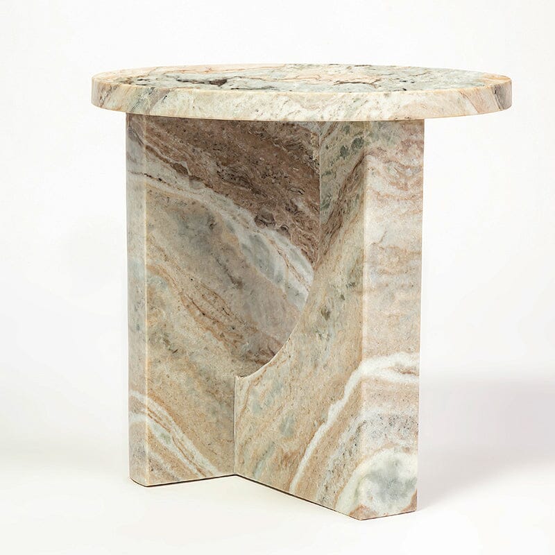 Obelisk Solid Marble Side Table - decorstore