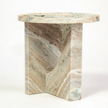 Obelisk Solid Marble Side Table - decorstore