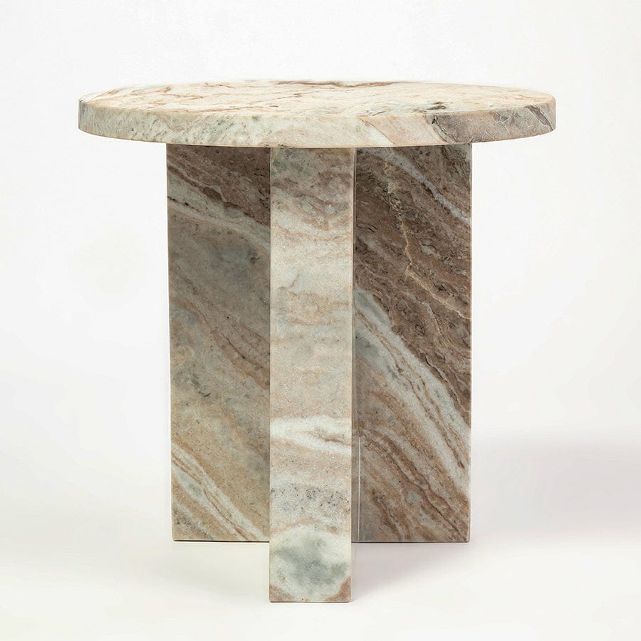 Obelisk Solid Marble Side Table - decorstore