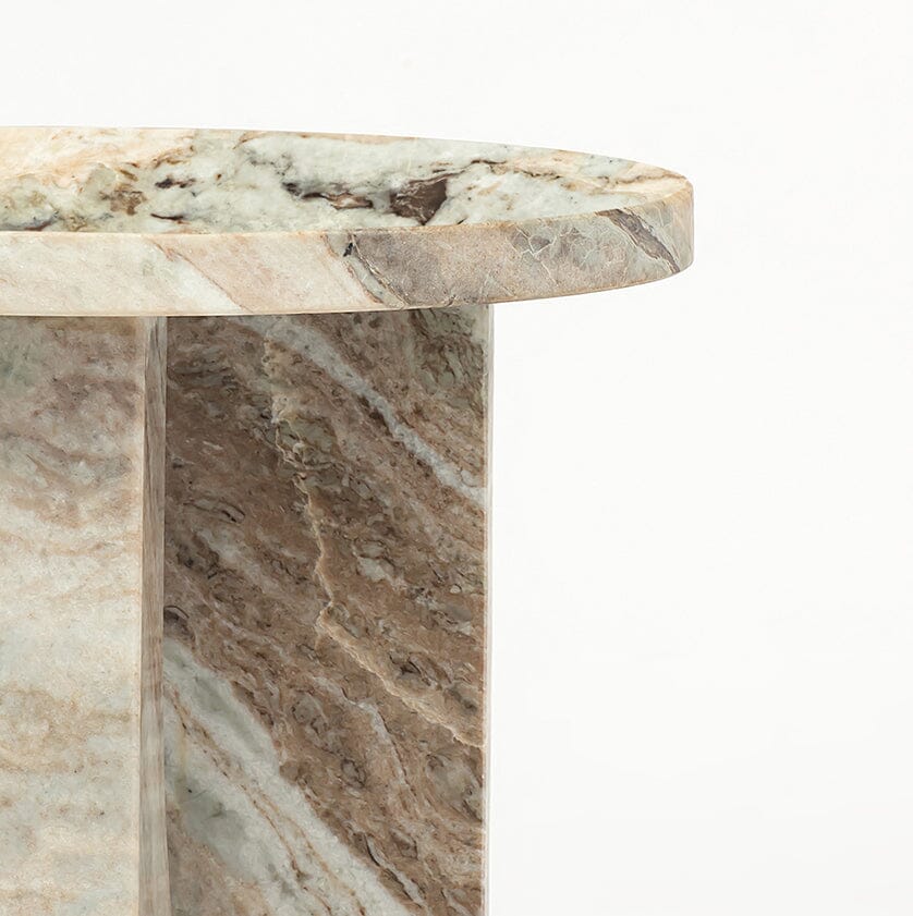 Obelisk Solid Marble Side Table - decorstore
