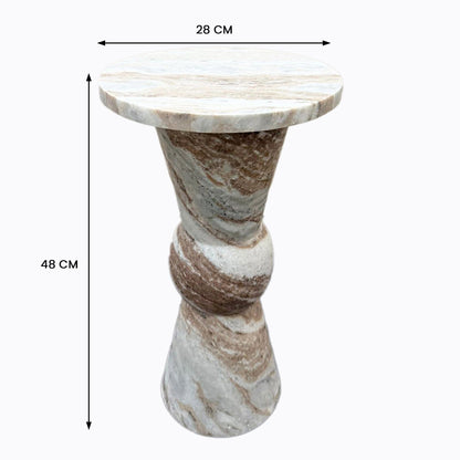 Tundra Solid Marble Side Table - decorstore