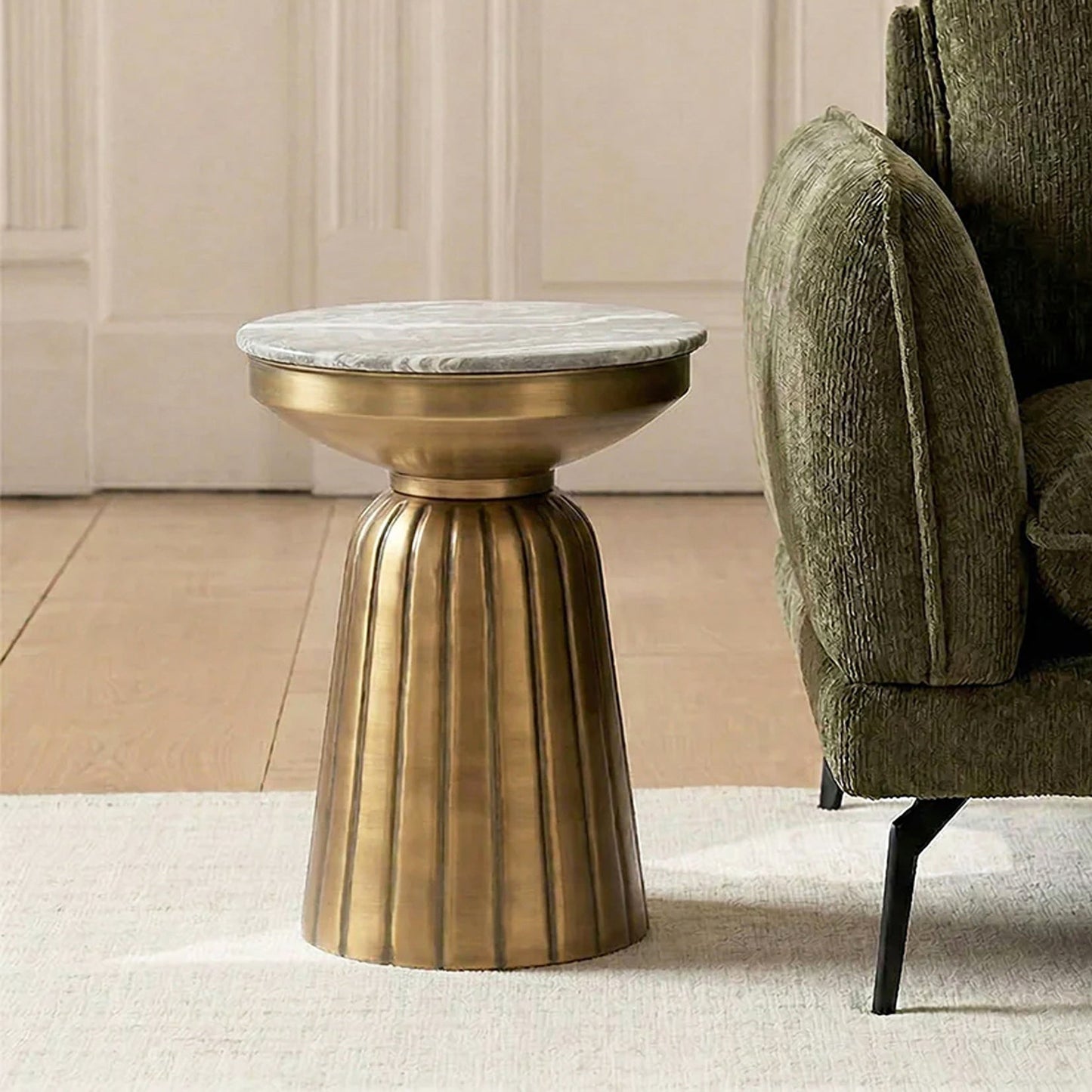Marble Crown Sidetable