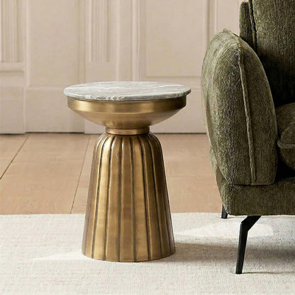 Marble Crown Sidetable