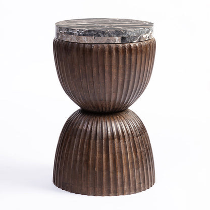 Marble Crown Hardwood Sidetable
