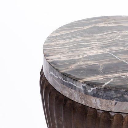 Marble Crown Hardwood Sidetable