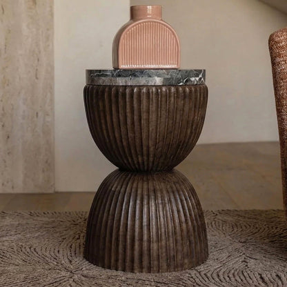 Marble Crown Hardwood Sidetable