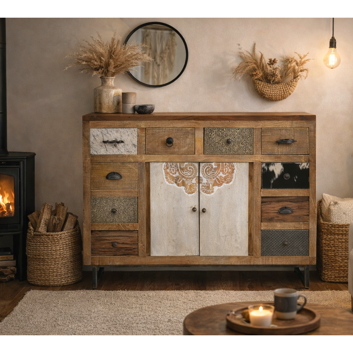 Boho Cowhide Chest Of Drawers - decorstore