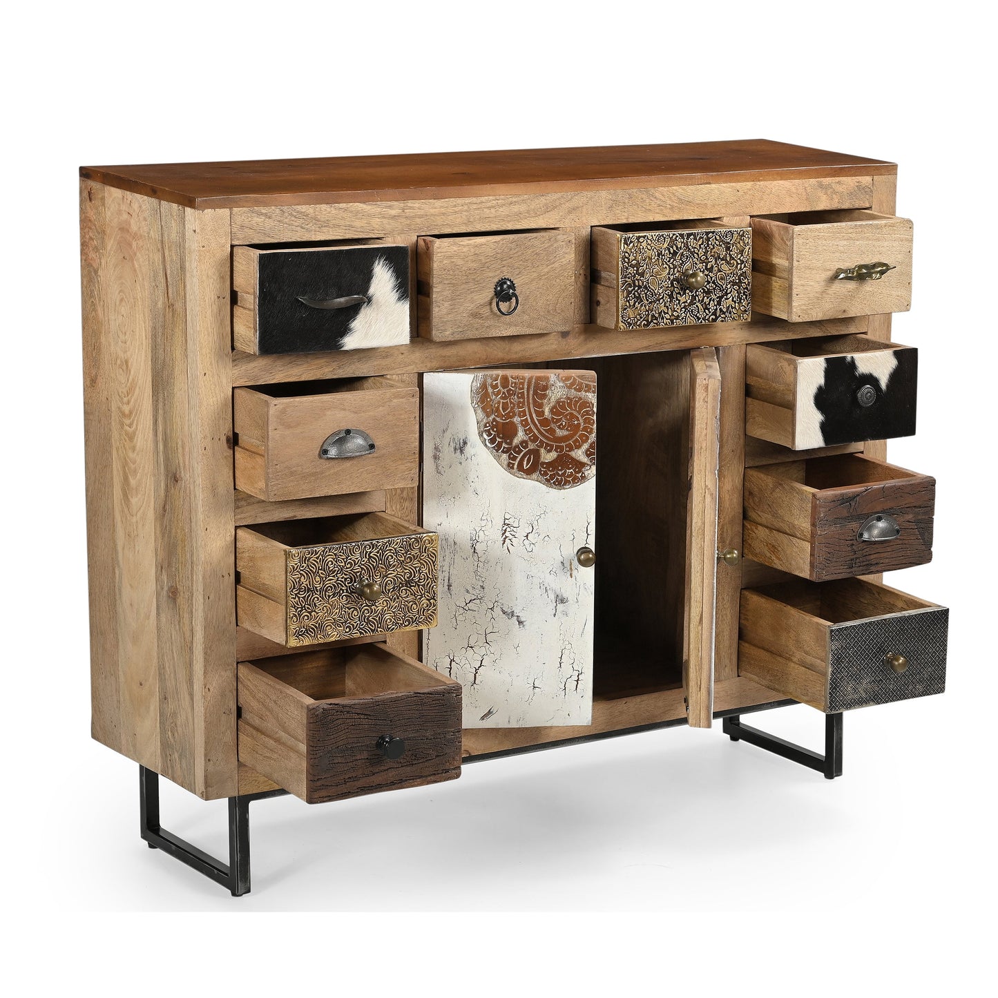 Boho Cowhide Chest Of Drawers - decorstore