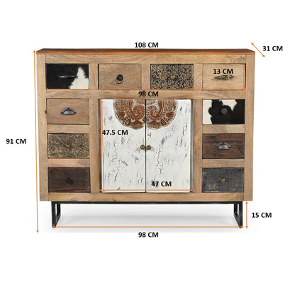 Boho Cowhide Chest Of Drawers - decorstore