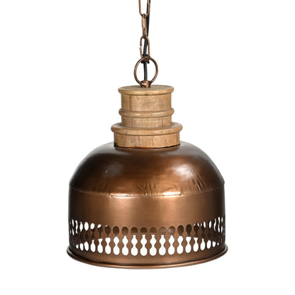 Copper And Wood Railing Lampshade - decorstore