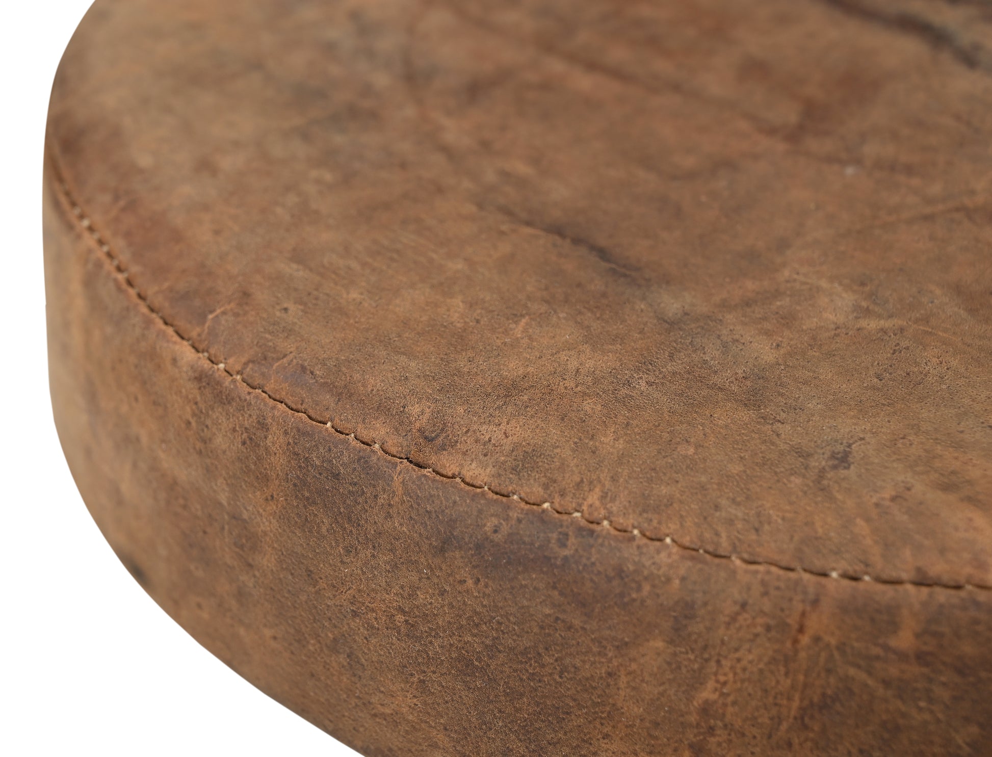 Old World Leather Windup Stool - decorstore