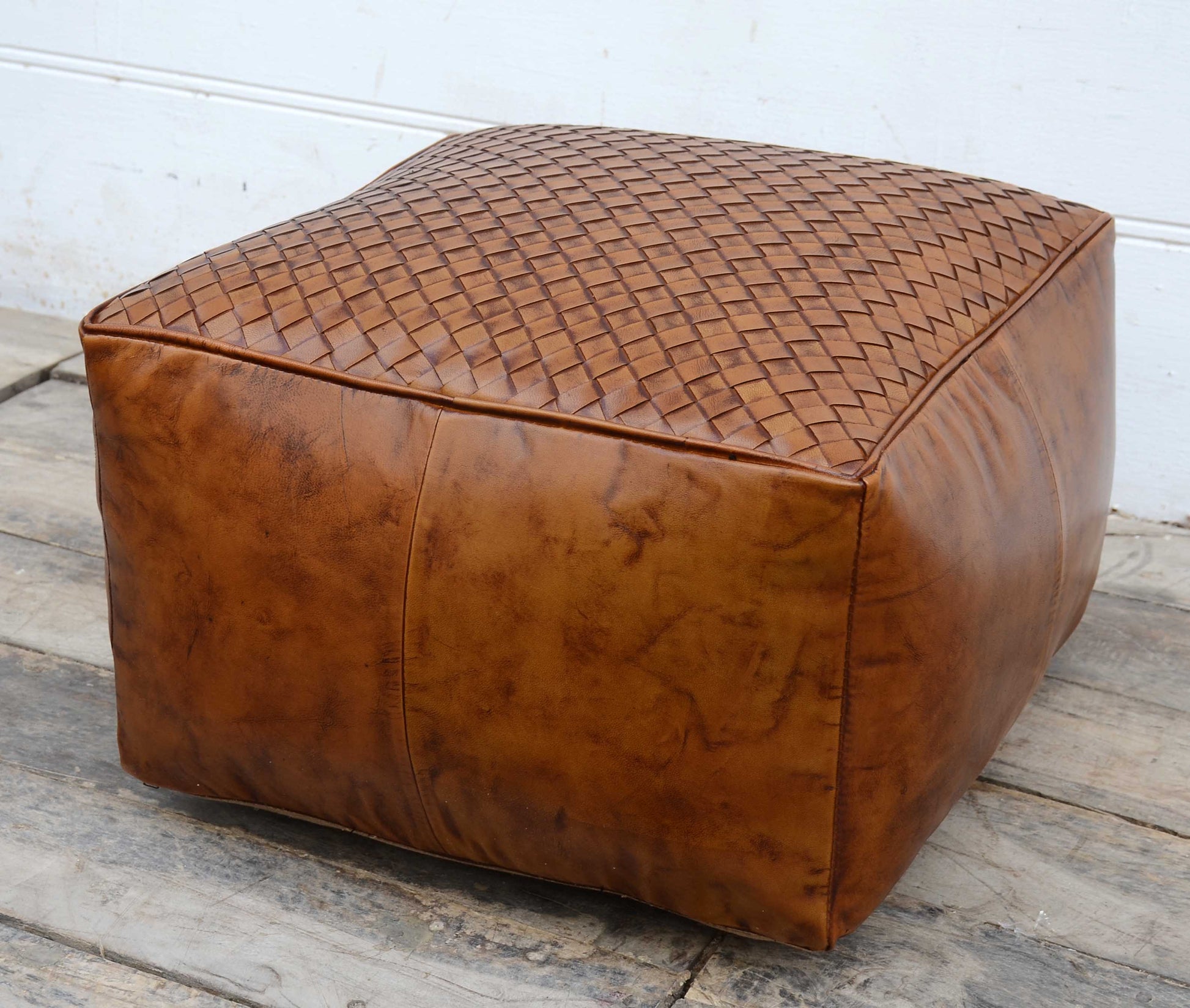Cube Criss-Cross Ottoman - decorstore